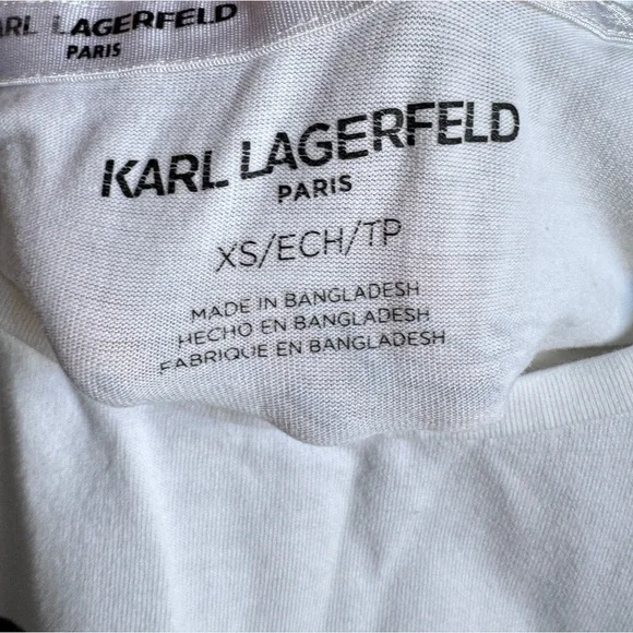 Karl Lagerfeld White T-shirt in XS - Picture 3 of 7